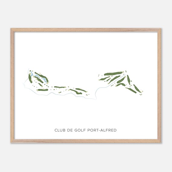 Club de Golf Port-Alfred Saguenay Canada Modern Watercolor Course Map Poster