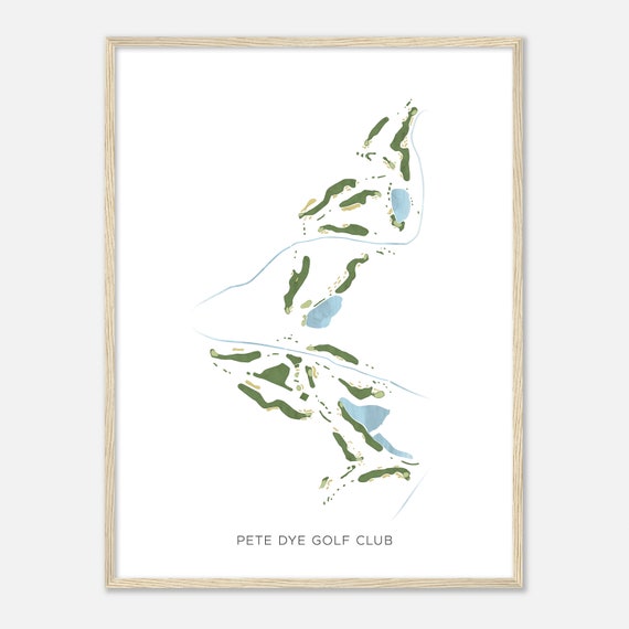 Pete Dye Golf Club West Virginia Modern Watercolor Map Golfer Gift Golf Wall Art Golf Poster Print Course Layout