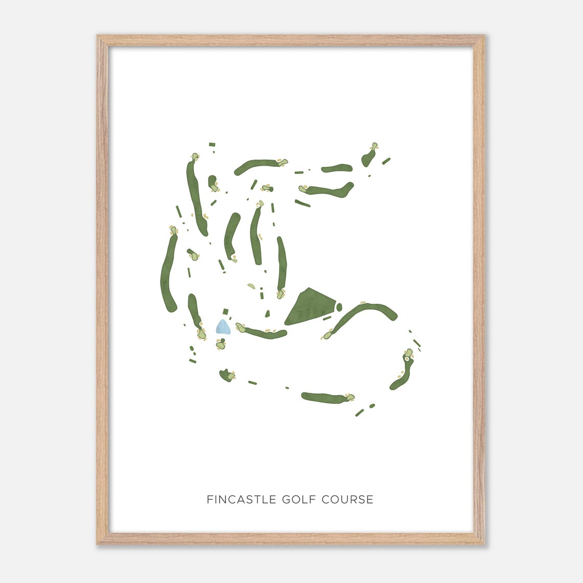 Fincastle Golf Course Bluefield Virginia Modern Watercolor Poster - Image 2