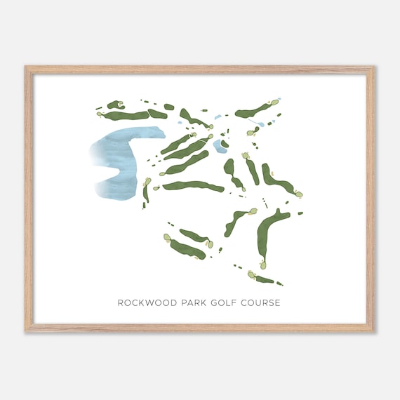 Rockwood Park Golf Course Minimalist Watercolor Map Art Poster