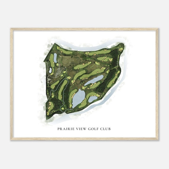 Prairie View Golf Club Indiana Classic Watercolor Map Golfer Gift Golf Wall Art Golf Poster Print Course Layout