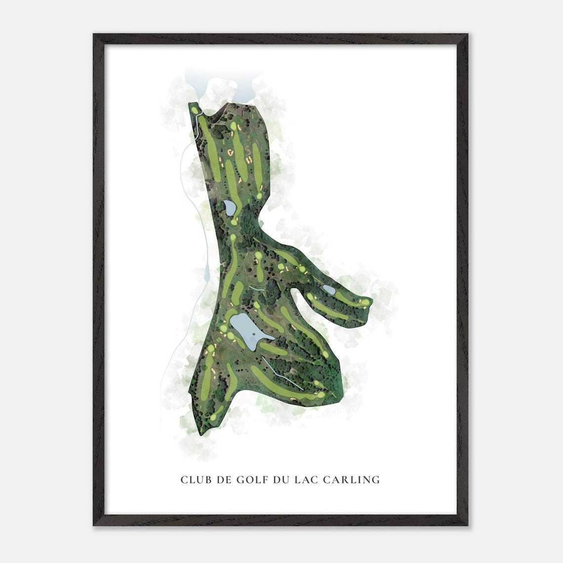 Club de Golf du Lac Carling Canada Classic Watercolor Map Poster - Image 2