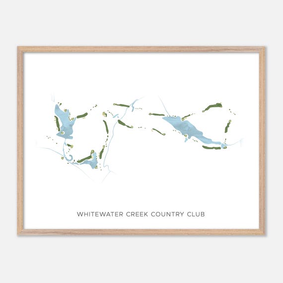 Whitewater Creek Country Club In Fayetteville Georgia Modern Watercolor Map Golfer Gift Golf Wall Art Golf Poster Print