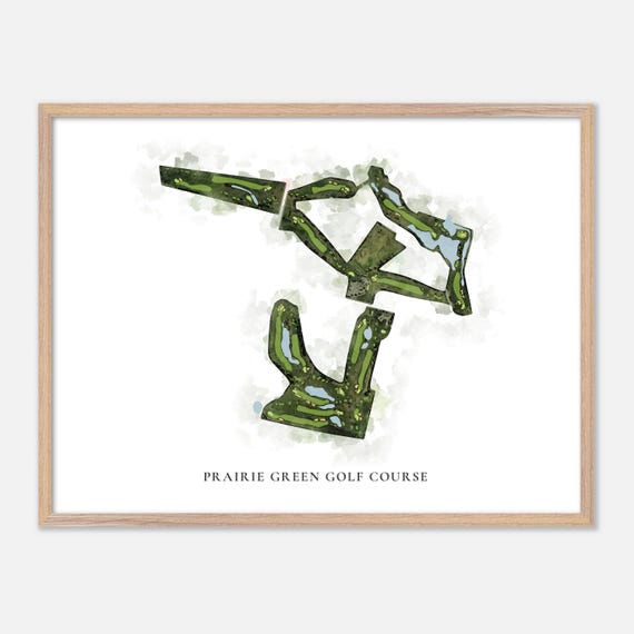 Prairie Green Golf Course In Sioux Falls South Dakota Classic Watercolor Map Golfer Gift Golf Wall Art Golf Poster Print