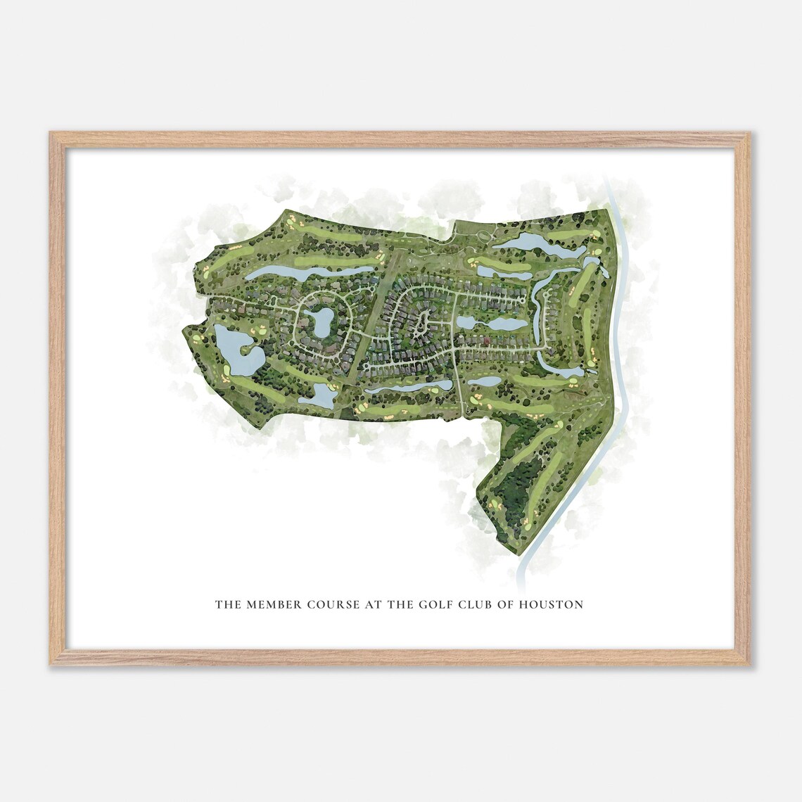 The Member Course at the Golf Club of Houston Classic Watercolor Poster