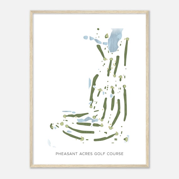 Pheasant Acres Golf Course Minnesota Modern Watercolor Map Golfer Gift Golf Wall Art Golf Poster Print Course Layout