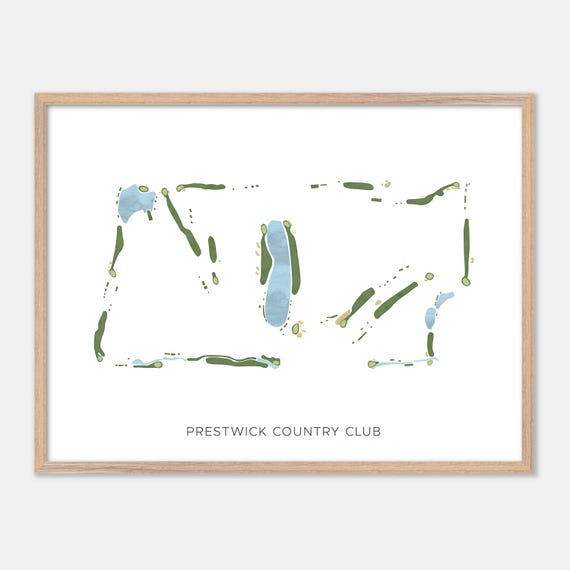Prestwick Country Club In Surfside Beach South Carolina Modern Watercolor Map Golfer Gift Golf Wall Art Golf Poster Print