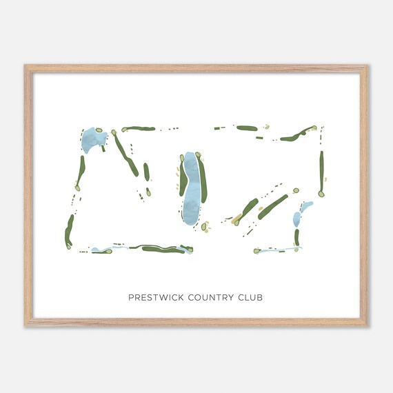 Prestwick Country Club South Carolina Modern Minimalist Golf Poster