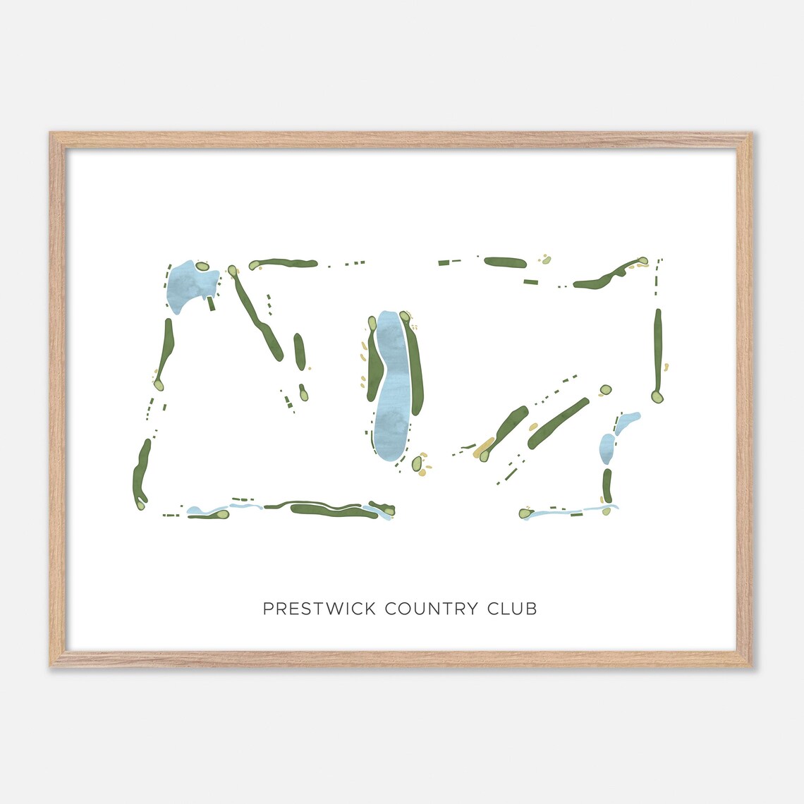 Prestwick Country Club South Carolina Modern Minimalist Golf Poster