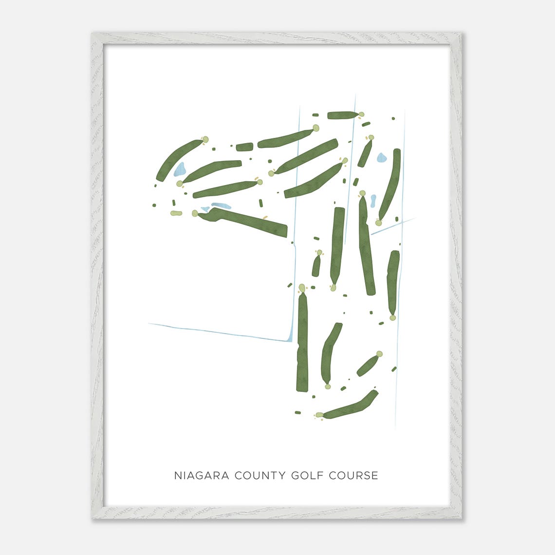 Niagara County Golf Course New York Modern Minimalist Golf Poster - Image 2