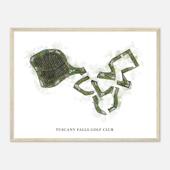 Tuscany Falls Golf Club Arizona Classic Watercolor Map Golfer Gift Golf Wall Art Golf Poster Print Course Layout