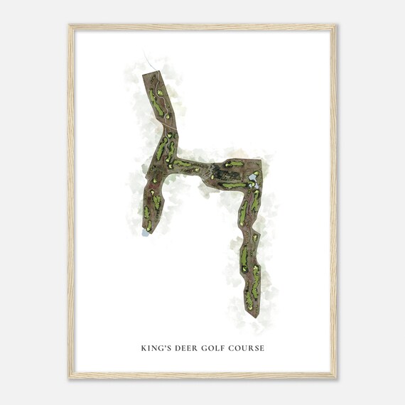 Kings Deer Golf Course Colorado Classic Watercolor Map Golfer Gift Golf Wall Art Golf Poster Print Course Layout