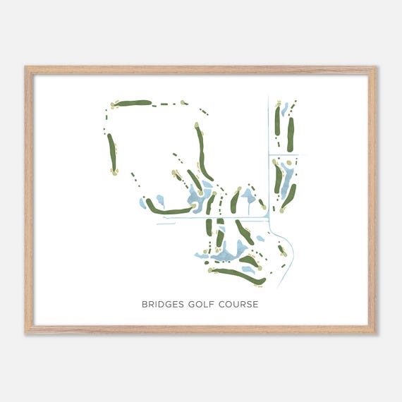 Bridges Golf Course In Madison Wisconsin Modern Watercolor Map Golfer Gift Golf Wall Art Golf Poster Print Course Layout