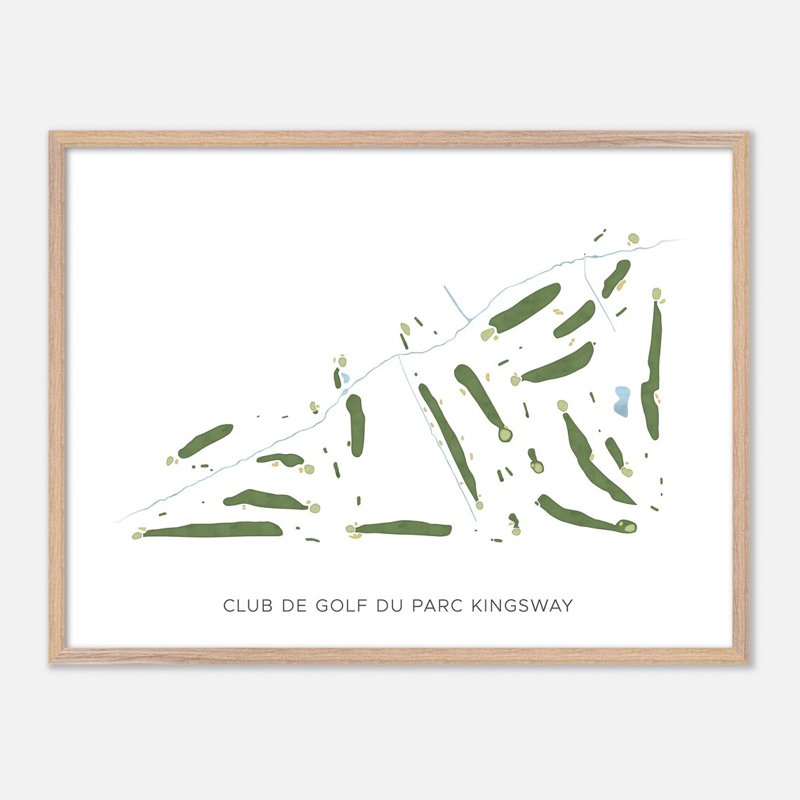 Club de Golf du Parc Kingsway Canada Minimalist Watercolor Golf Map Poster