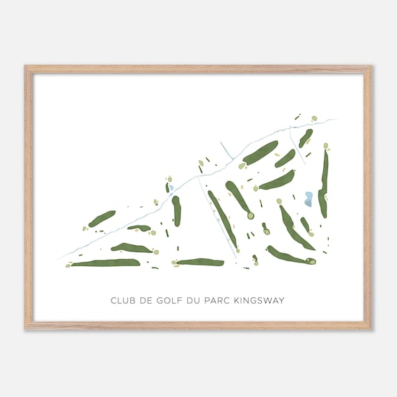 Club de Golf du Parc Kingsway Canada Minimalist Watercolor Golf Map Poster