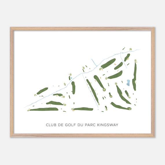 Club De Golf Du Parc Kingsway In Qubec Canada Modern Watercolor Map Golfer Gift Golf Wall Art Golf Poster Print Course Layout