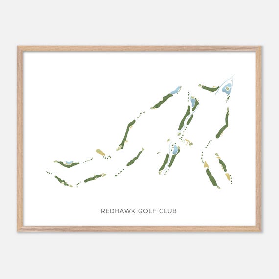 Redhawk Golf Club In Temecula California Modern Watercolor Map Golfer Gift Golf Wall Art Golf Poster Print Course Layout