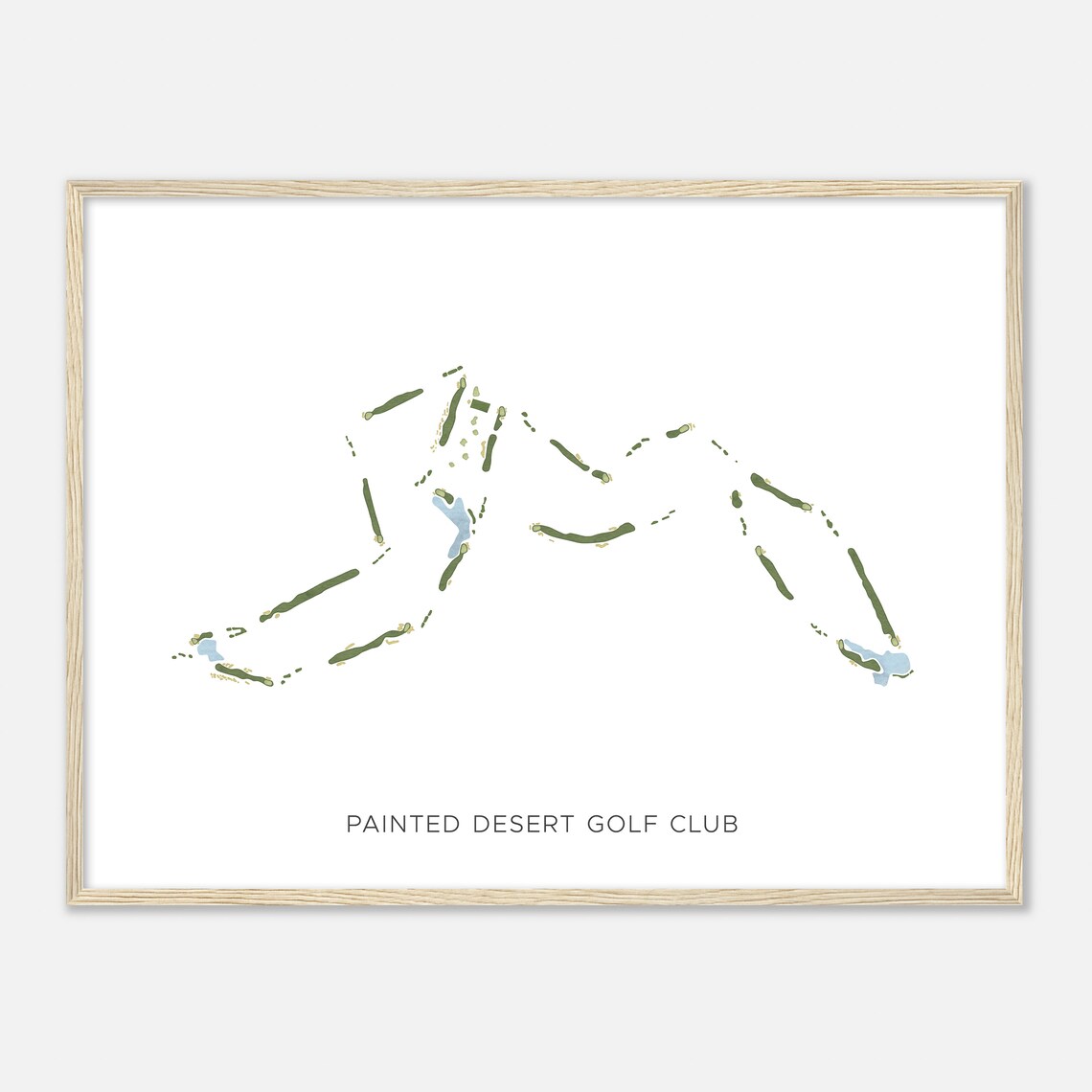 Painted Desert Golf Club Nevada Modern Watercolor Map Golfer Gift Golf Wall Art Golf Poster Print Course Layout