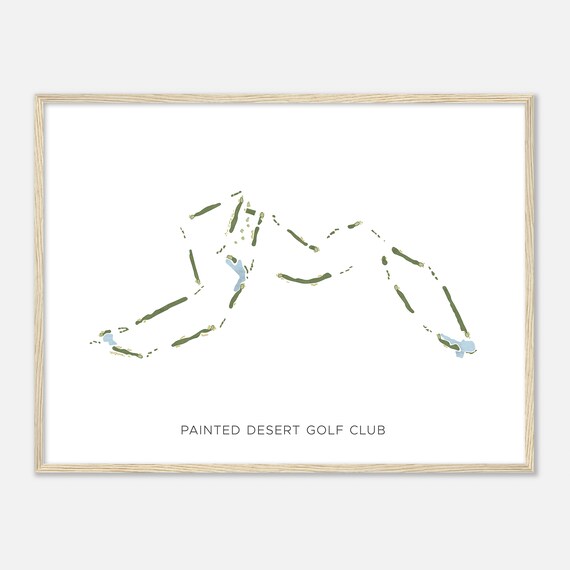 Painted Desert Golf Club Nevada Modern Watercolor Map Golfer Gift Golf Wall Art Golf Poster Print Course Layout