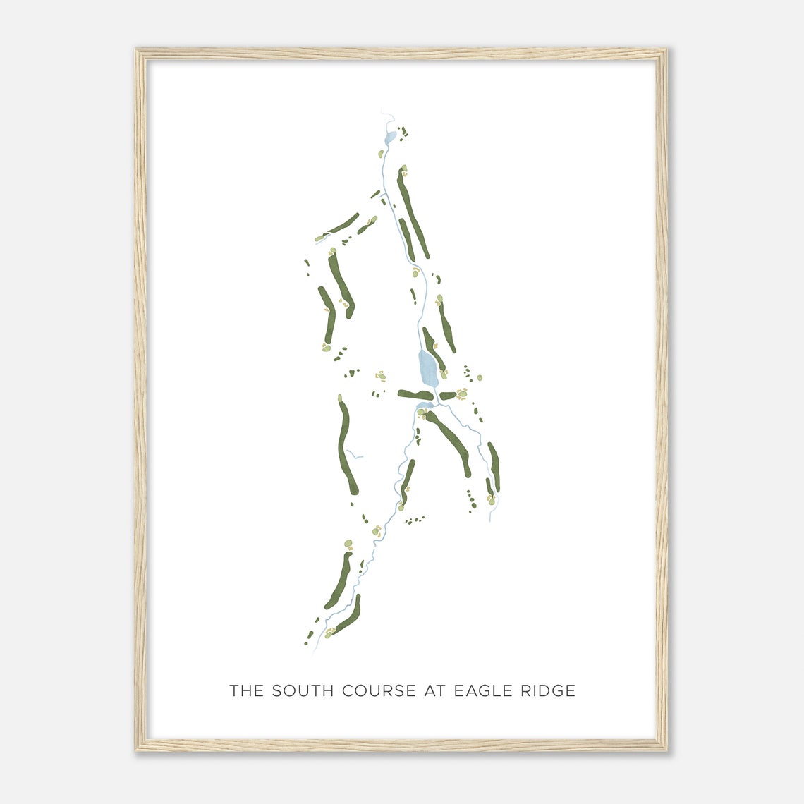 The South Course At Eagle Ridge Illinois Modern Watercolor Map Golfer Gift Golf Wall Art Golf Poster Print Course Layout - Image 2