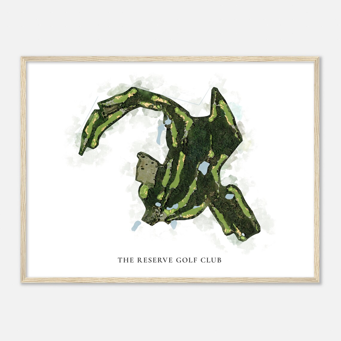 The Reserve Golf Club South Carolina Classic Watercolor Map Golf Poster - Image 2