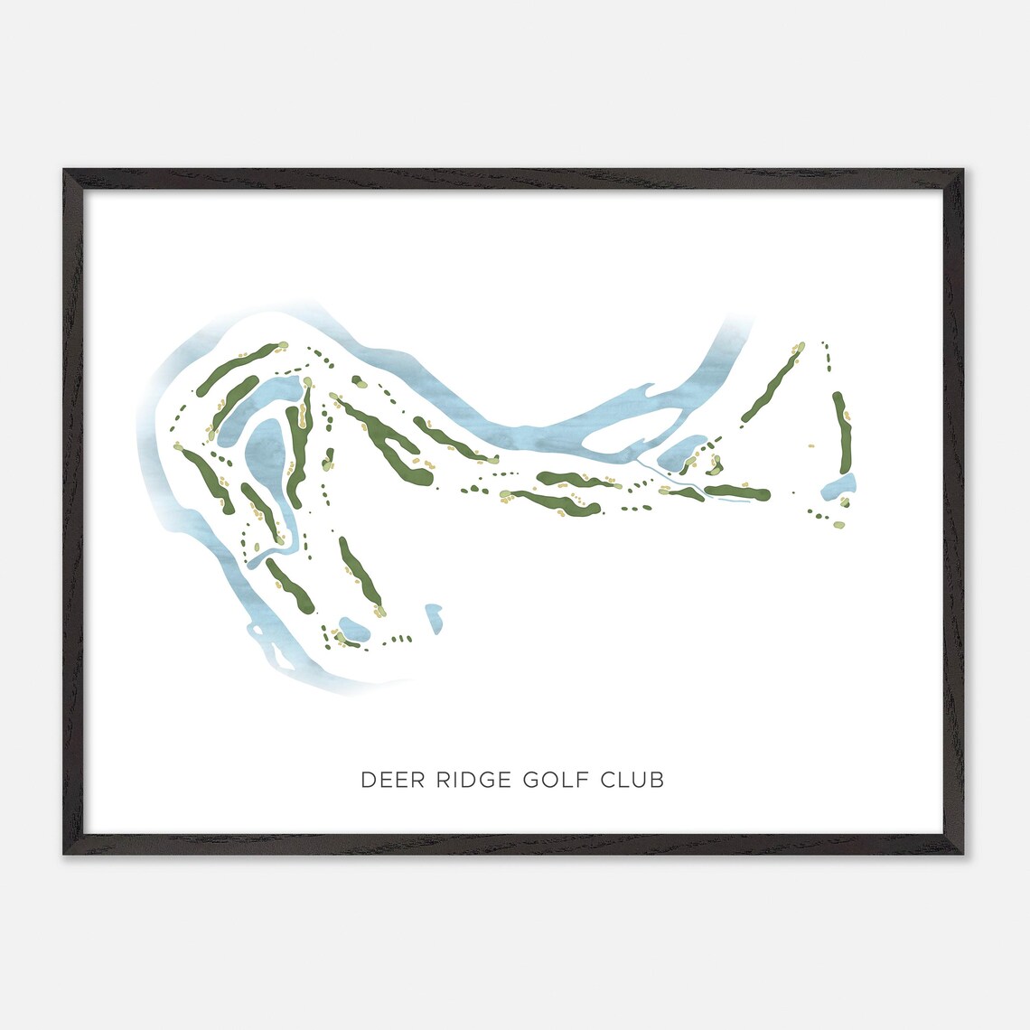 Deer Ridge Golf Club Canada Modern Scenic Watercolor Map Poster - Image 4