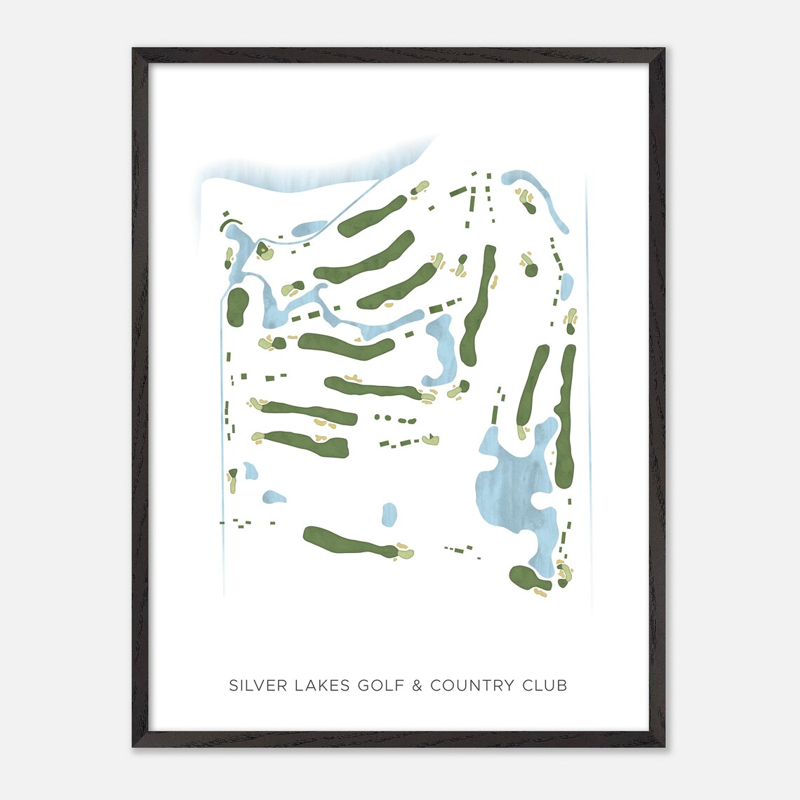 Silver Lakes Golf and Country Club Ontario Minimalist Map Poster - Image 2