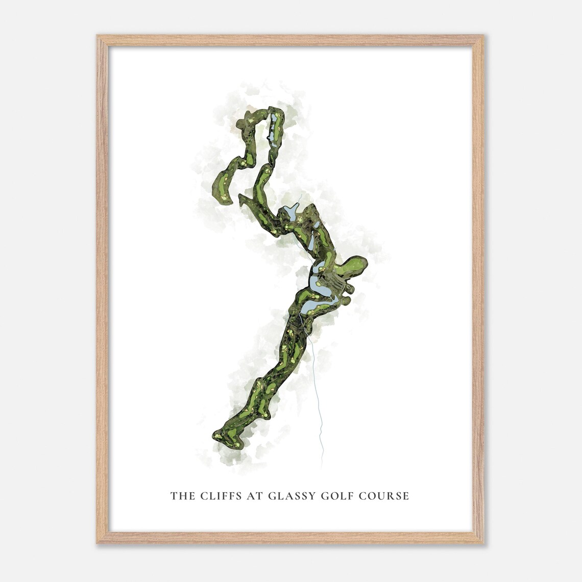 The Cliffs At Glassy Golf Course Watercolor Map - Image 2