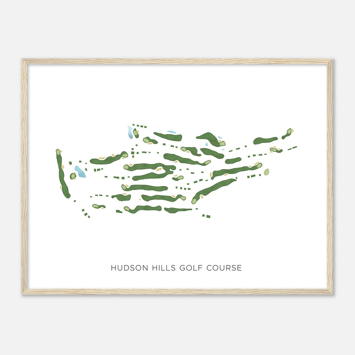 Hudson Hills Golf Course New York Modern Watercolor Map Golfer Gift Golf Wall Art Golf Poster Print Course Layout - Image 2