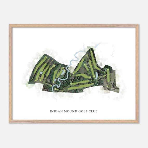Indian Mound Golf Club In Ossipee New Hampshire Classic Watercolor Map Golfer Gift Golf Wall Art Golf Poster Print Course Layout