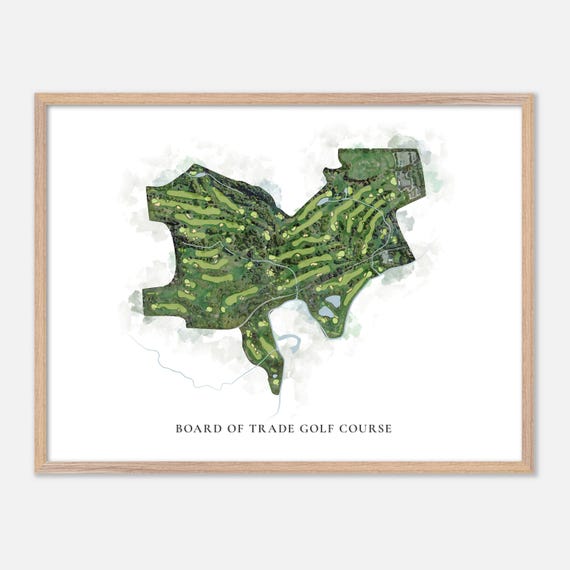 Board Of Trade Golf Course In Canada Classic Watercolor Map Golfer Gift Golf Wall Art Golf Poster Print Course Layout