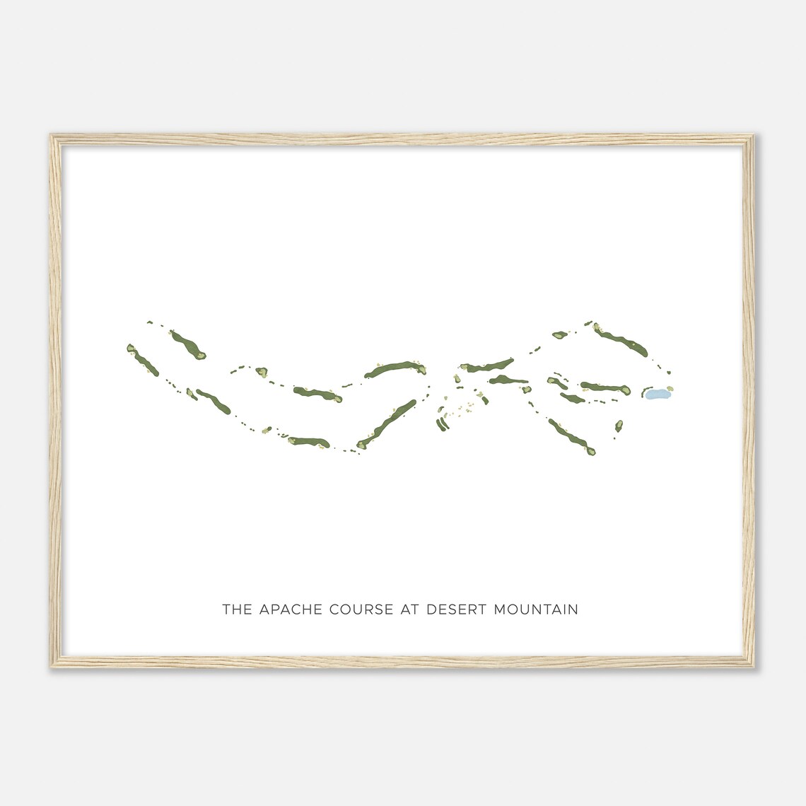 The Apache Course At Desert Mountain Arizona Modern Watercolor Map Golfer Gift Golf Wall Art Golf Poster Print Course Layout