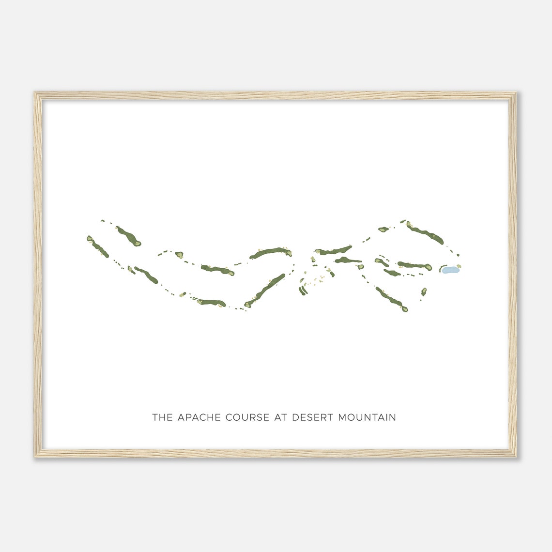 The Apache Course At Desert Mountain Watercolor Map Golfer Poster