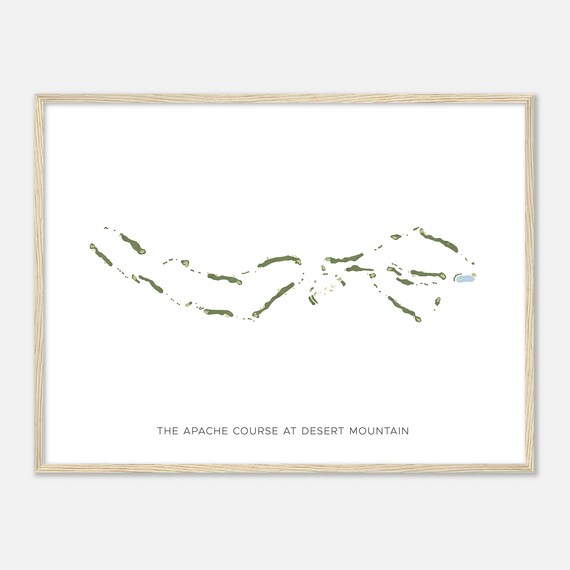 The Apache Course At Desert Mountain Arizona Modern Watercolor Map Golfer Gift Golf Wall Art Golf Poster Print Course Layout