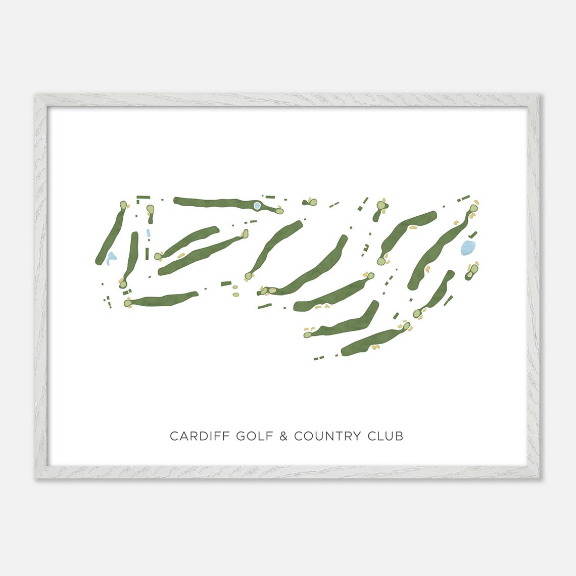 Cardiff Golf and Country Club Canada Modern Course Map Art Poster - Image 3