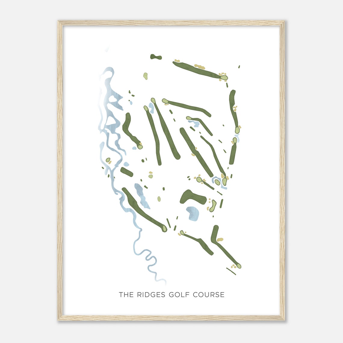 The Ridges Golf Course Wisconsin Modern Watercolor Map Golfer Gift Golf Wall Art Golf Poster Print Course Layout - Image 2