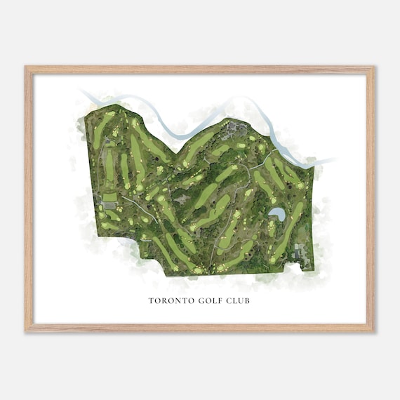 Toronto Golf Club Etobicoke Canada Classic Watercolor Golf Map Poster