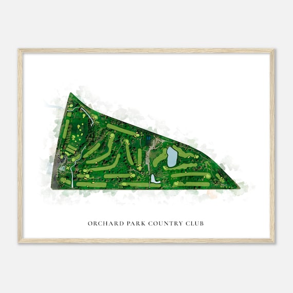 Orchard Park Country Club New York Classic Watercolor Map Golfer Gift Golf Wall Art Golf Poster Print Course Layout