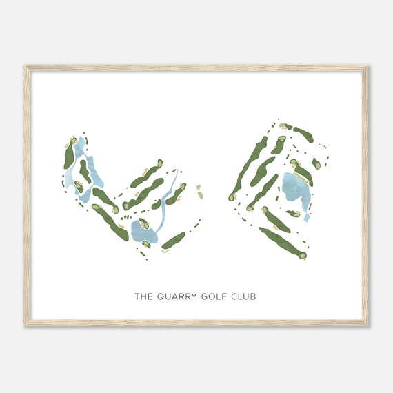 The Quarry Golf Club Texas Modern Watercolor Map Golfer Gift Golf Wall Art Golf Poster Print Course Layout