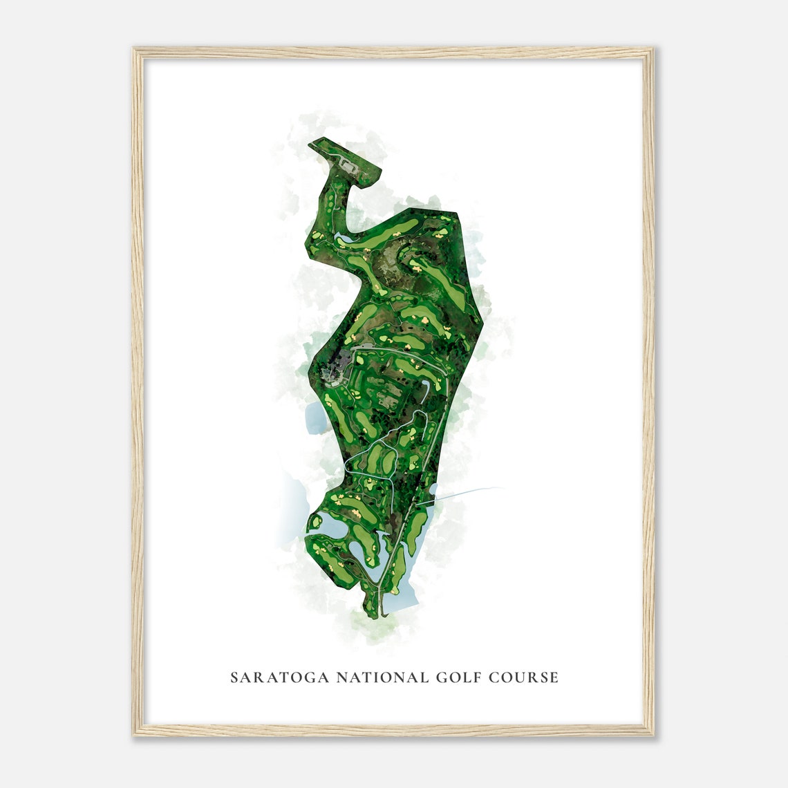 Saratoga National Golf Course New York Classic Watercolor Poster - Image 2