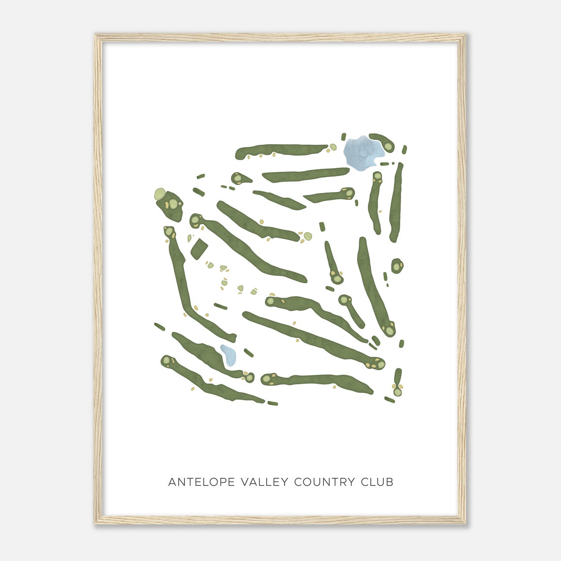 Antelope Valley Country Club Minimalist Golf Course Map Poster Art - Image 2