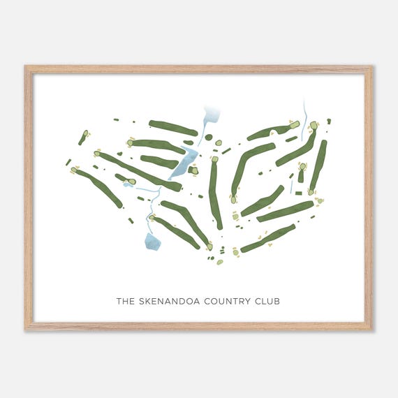 The Skenandoa Country Club In Clinton New York Modern Watercolor Map Golfer Gift Golf Wall Art Golf Poster Print Course Layout