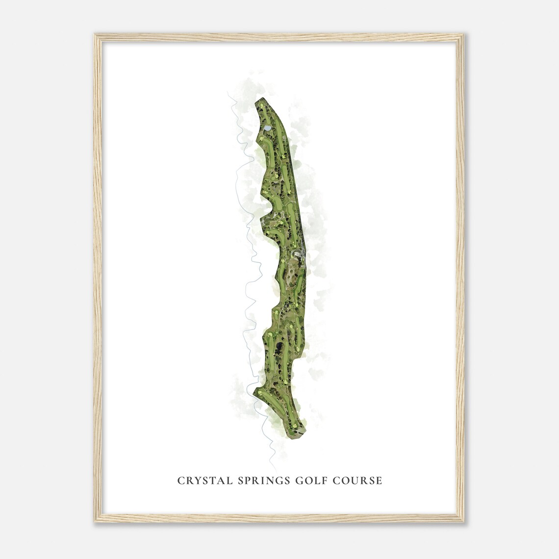Crystal Springs Golf Course California Classic Watercolor Map Golfer Gift Golf Wall Art Golf Poster Print Course Layout - Image 2