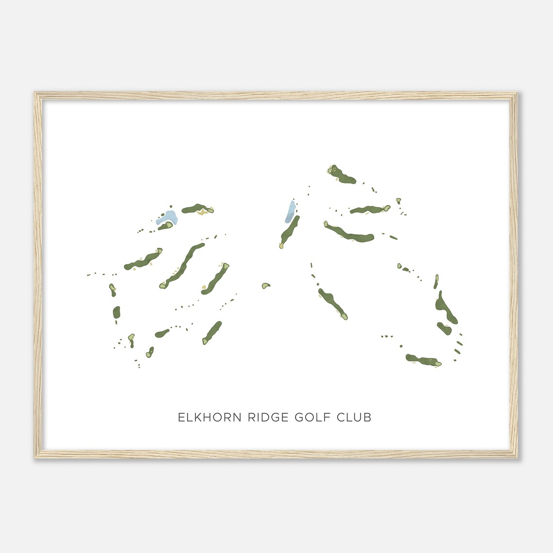 Elkhorn Ridge Golf Club South Dakota Minimalist Watercolor Map Poster