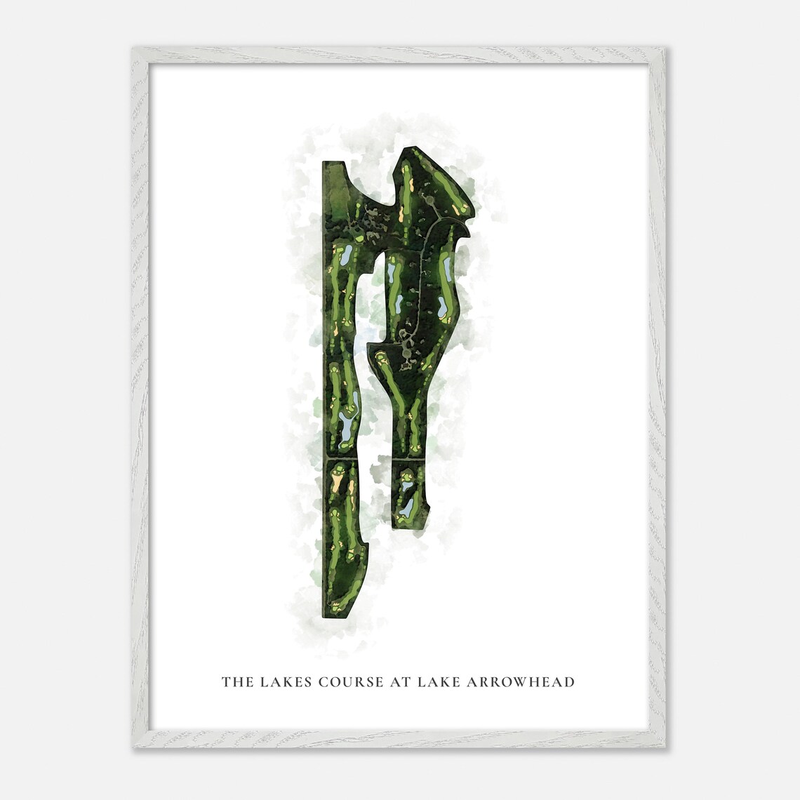 The Lakes Course at Lake Arrowhead Nekoosa Wisconsin Classic Map Poster - Image 2