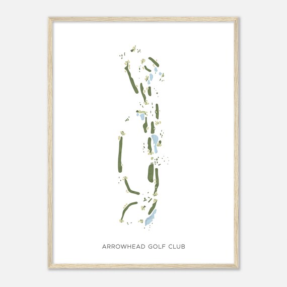 Arrowhead Golf Club Colorado Modern Watercolor Map Golfer Gift Golf Wall Art Golf Poster Print Course Layout