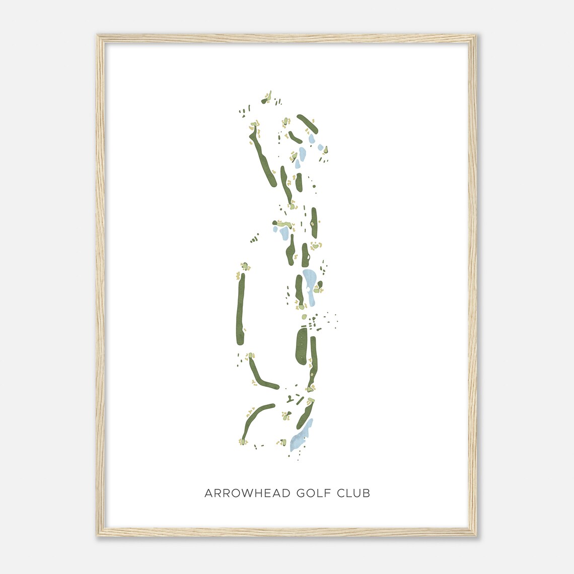 Arrowhead Golf Club Colorado Modern Watercolor Map Golfer Gift Golf Wall Art Golf Poster Print Course Layout