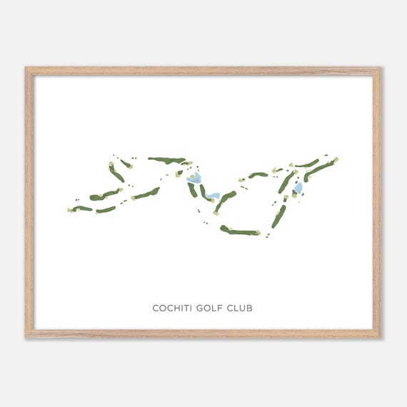 Cochiti Golf Club In Cochiti Lake New Mexico Modern Watercolor Map Golfer Gift Golf Wall Art Golf Poster Print Course Layout