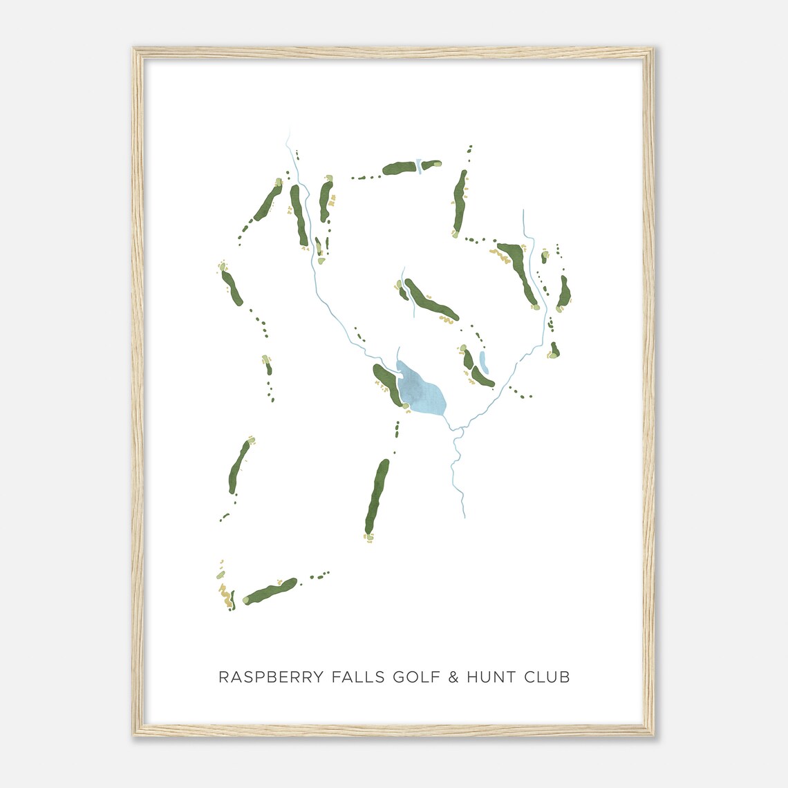 Raspberry Falls Golf Hunt Club Virginia Modern Watercolor Map Golfer Gift Golf Wall Art Golf Poster Print Course Layout - Image 2