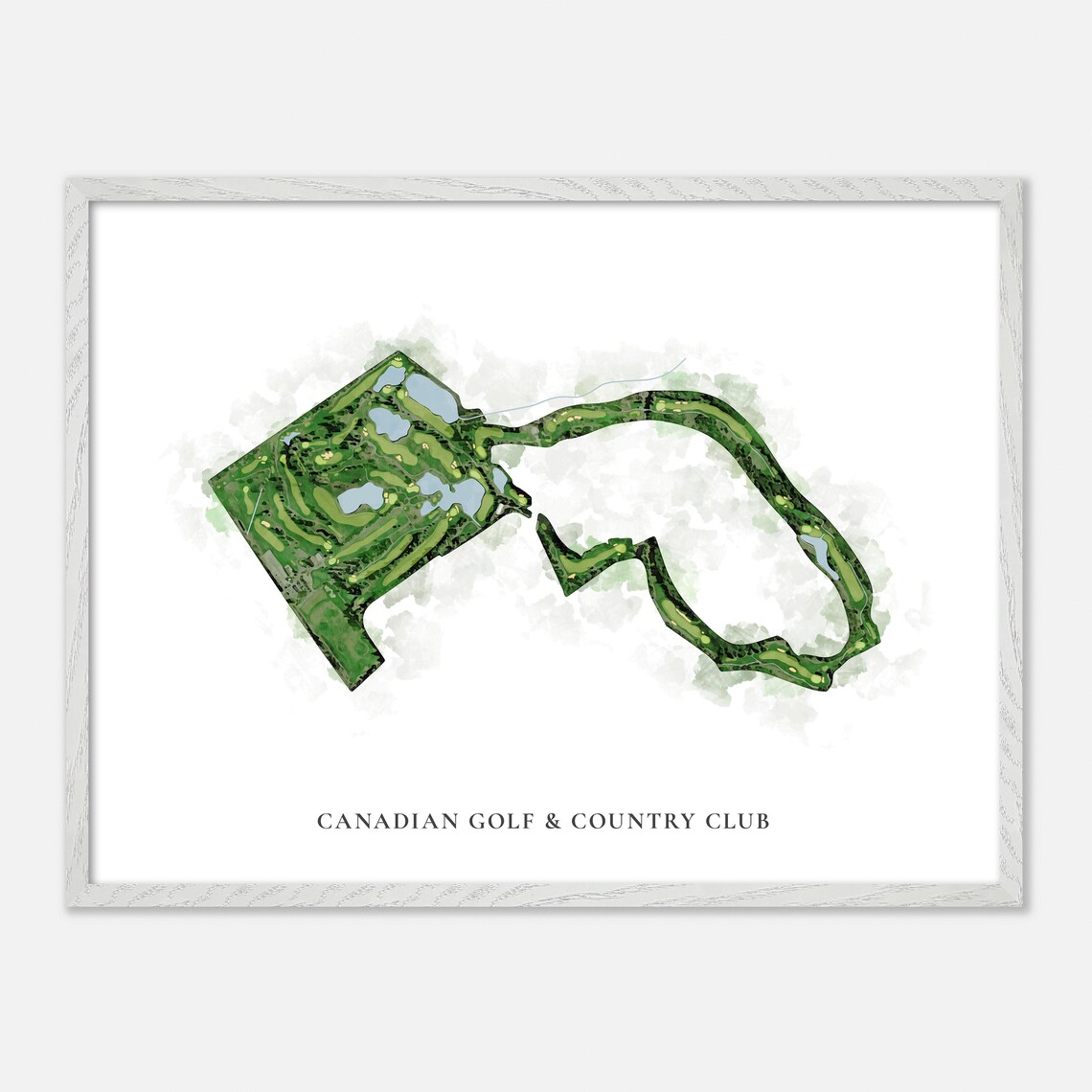 Canadian Golf & Country Club Canada Classic Watercolor Golf Map Poster - Image 3